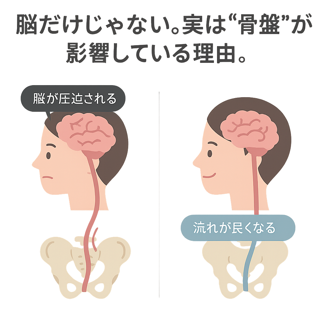 骨盤と脳をつなぐ整体アプローチの図解