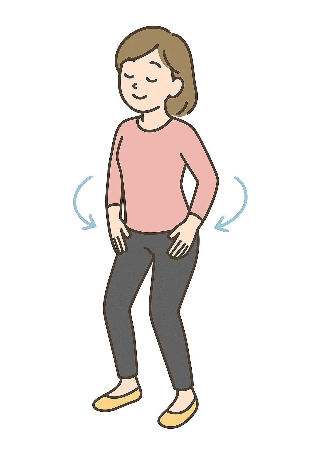 骨盤をゆらゆら動かすストレッチ